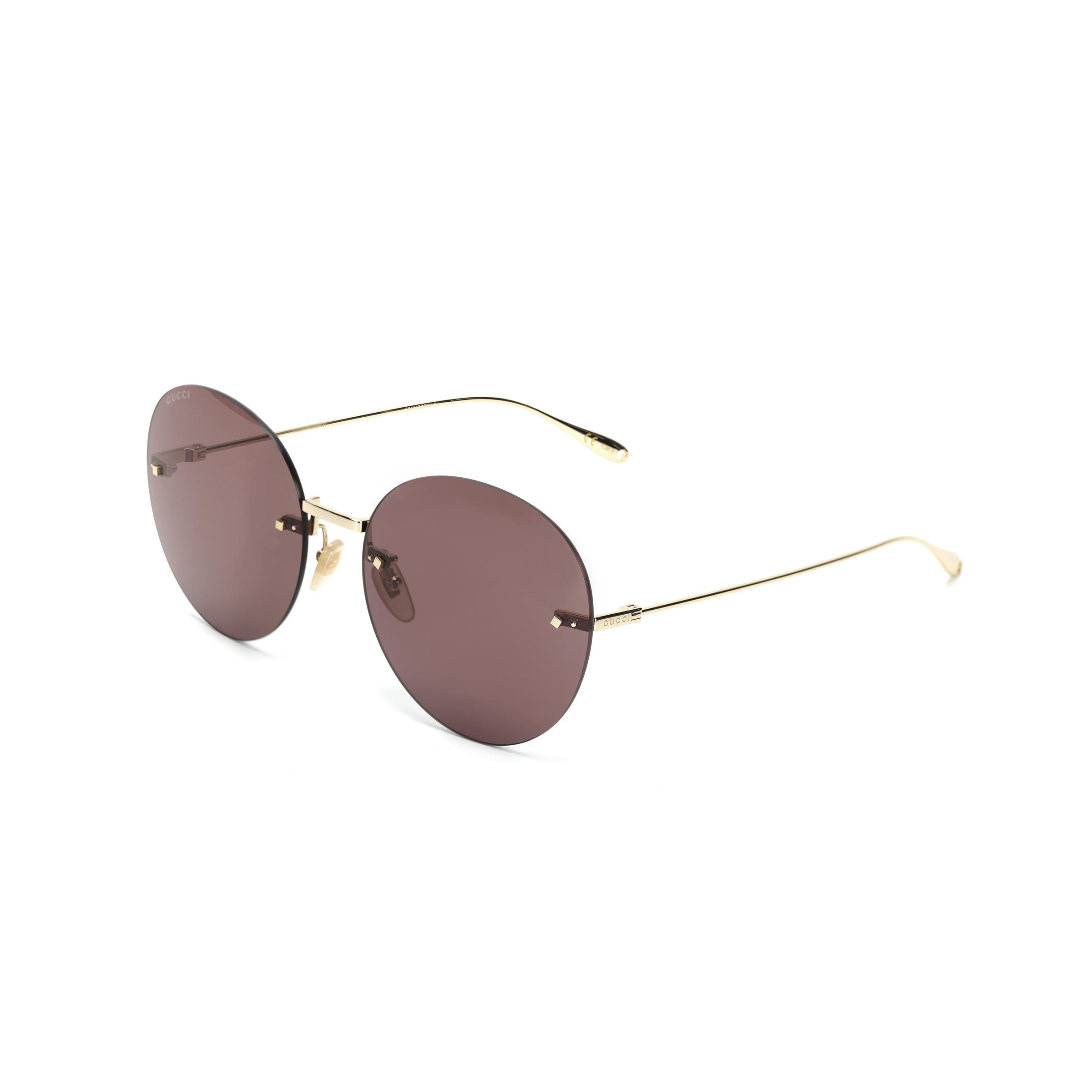 Gucci Kettenkollektion Chinesisches Neujahr Runde Sonnenbrille Damen Sonnenbrille Gold GG1149S-008-60 Default Packaging