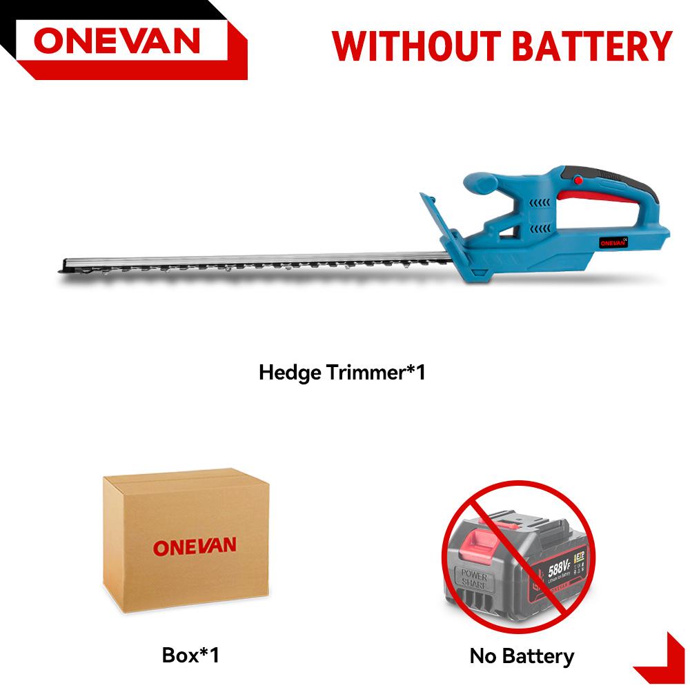 ONEVAN 3000W Bürstenloser elektrischer Heckenschneider Akku-Trimmer Astsäge Rasenmäher Gartengeräte Für Makita 18V Batterie Without Battery