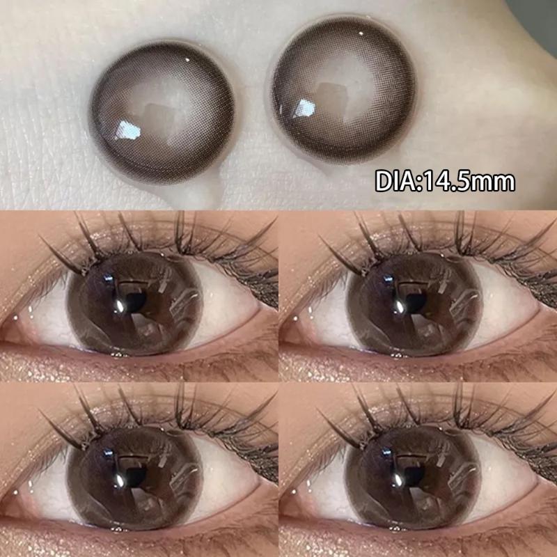 MillCreek 2 Stück/Paar Kontaktlinsen 14,5 MM Myopie Kontakt Kosmetische Kontaktlinsen 0,00~-8,00 -4.00 braun