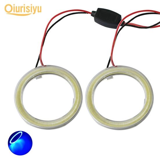 2 Teile/satz 9-14V COB LED Angel Eyes Auto Auto Fahrzeug Ringe Kopf Glühbirne Lampe Beschleunigen Auto zubehör 120 Mm blau