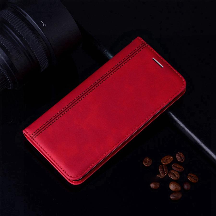 Luxus Leder Flip Wallet Case Für Motorola Moto G06 G14 G54 G55 5G G34 G86 G53 G35 G23 G24 G82 G05 G15 G56 Edge 40 50 60 Fusion Buchöffnung Klappe links Moto Edge 40 Neo rot