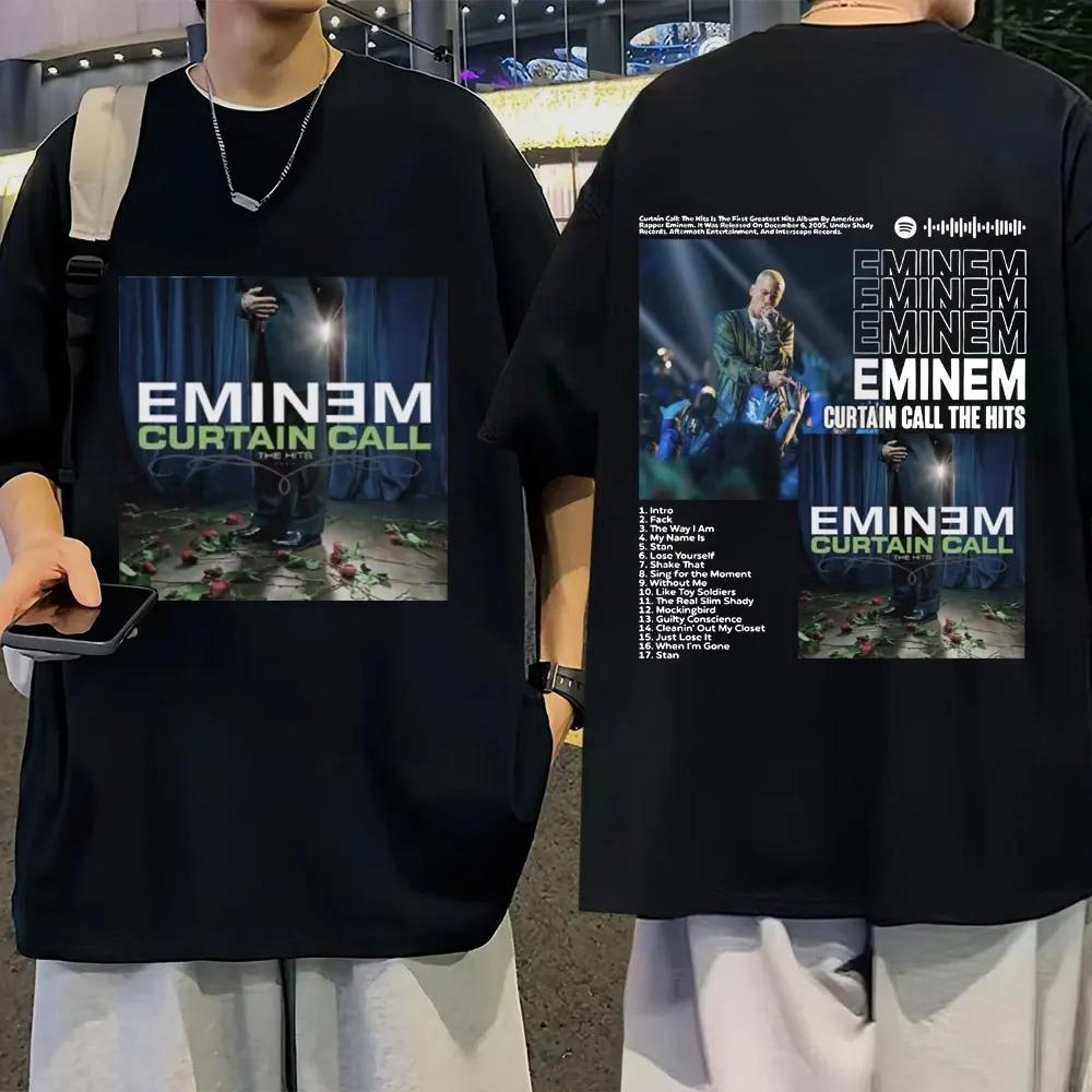 Rapper Eminem Musikalbum T-Shirt Welttournee Geschenk für Fan T-Shirt Männer Frauen Baumwolle Kurzarm Baumwoll-T-Shirt Tee Kleidung Oberteile S