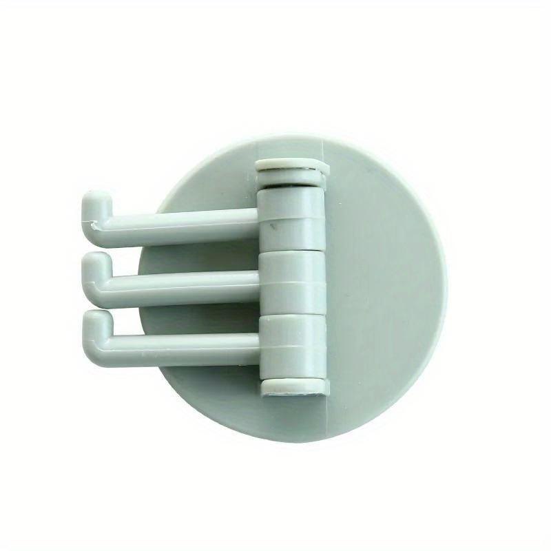 Kreativer 3-armiger drehbarer Haken für Küche und Bad, Wandmontage, unmarkierte Paste, für Haushalt und Bad, einfarbig, multifunktional, Aufbewahrungshaken, Gadgets grün
