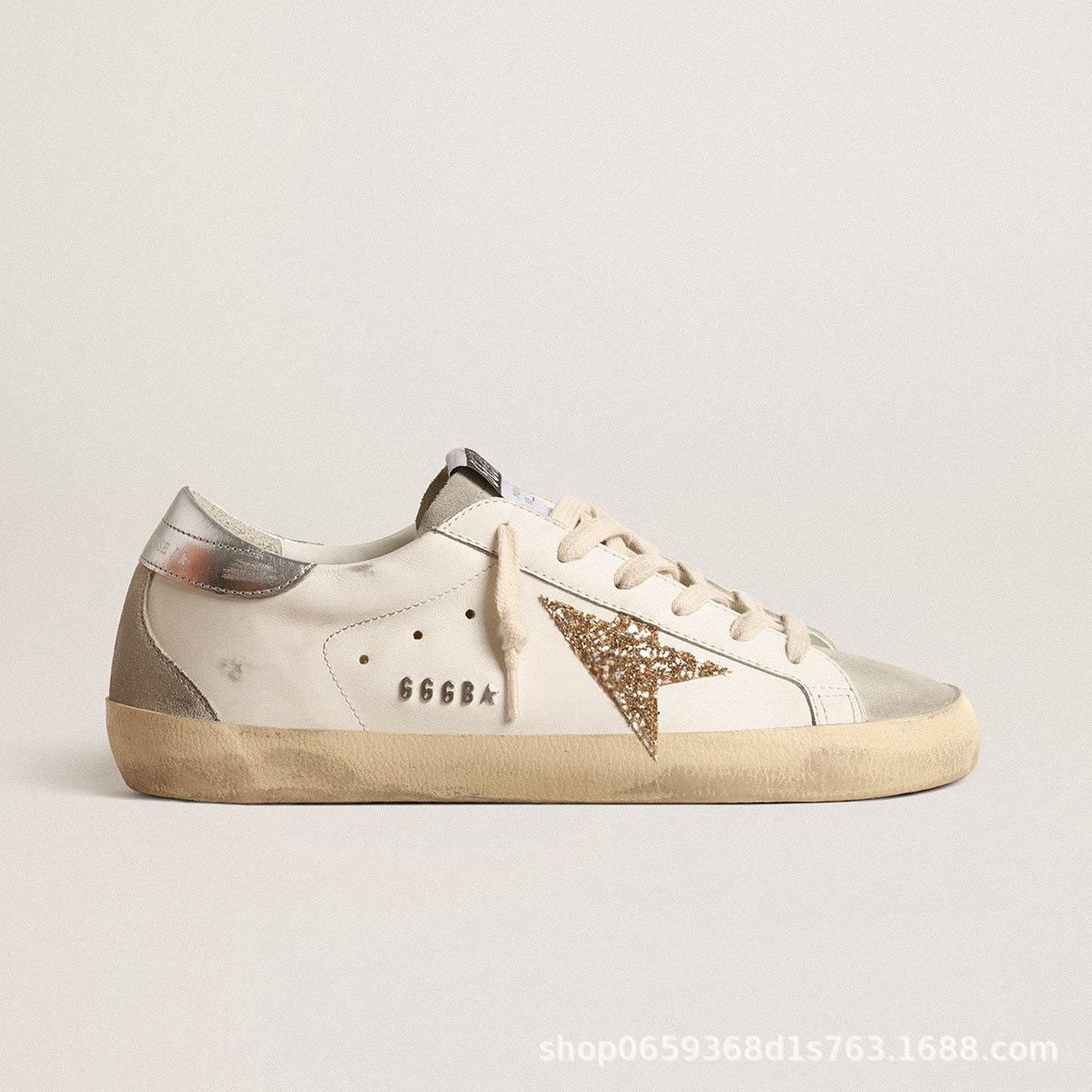 Herren- und Damensneaker lässige kleine schmutzige Schuhe neue vielseitige Board-Schuhe schmutzige Schuhe Rindsleder weiße Schuhe 36 beige