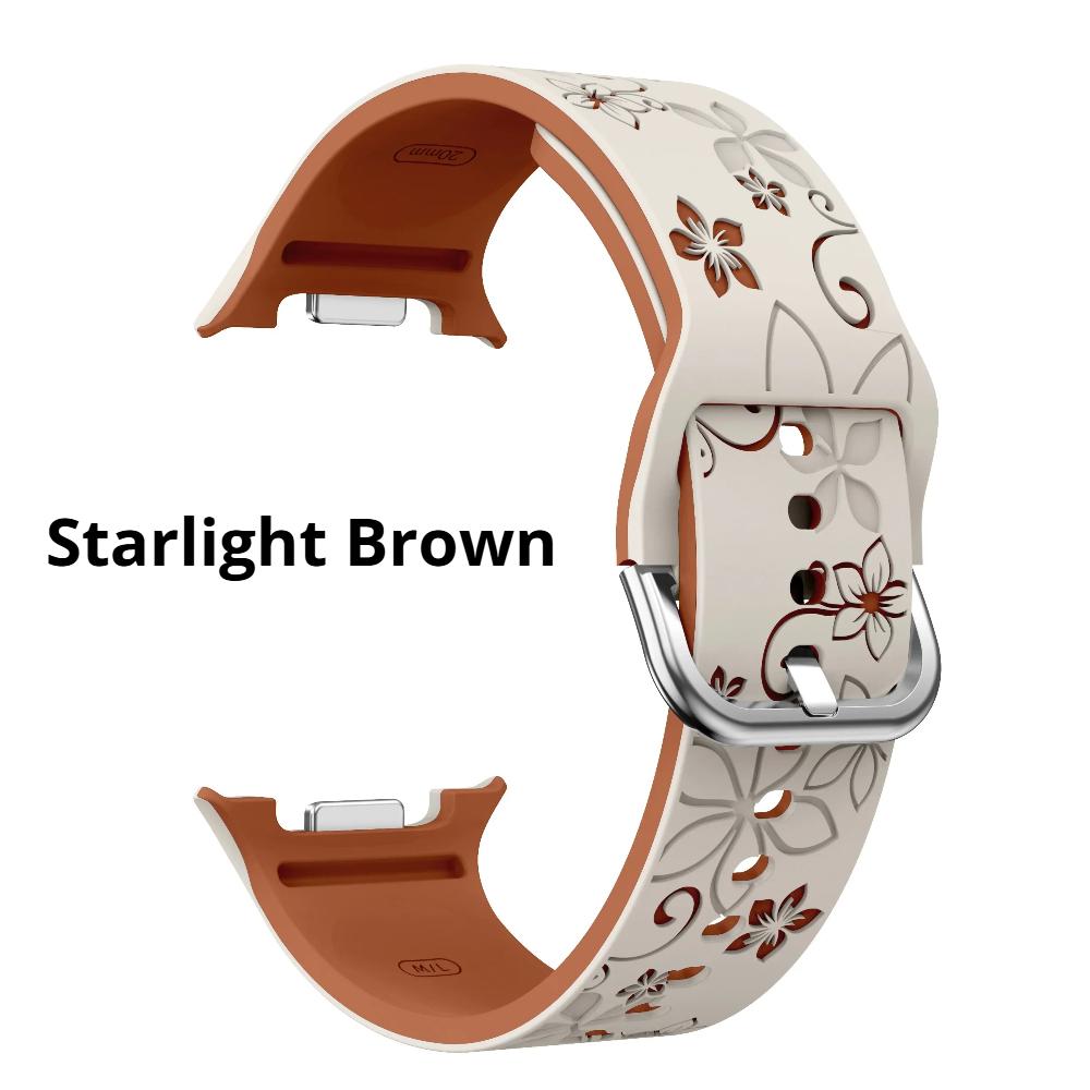 Geschnitztes Silikonarmband für Samsung Galaxy 8 40 44mm/8 Classic Modisches Atmungsaktives Zweifarbiges Armband für Galaxy 8 Classic/40 44mm Samsung Galaxy 8 40mm