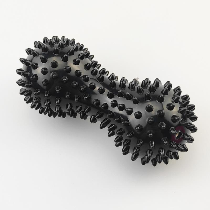 Erdnuss Stachelball Massage Akupunkturpunkt Grip Ball Stachelfaszien Yoga Ball Grip Fitnessball Faszien Muskelentspannung Hedge schwarz