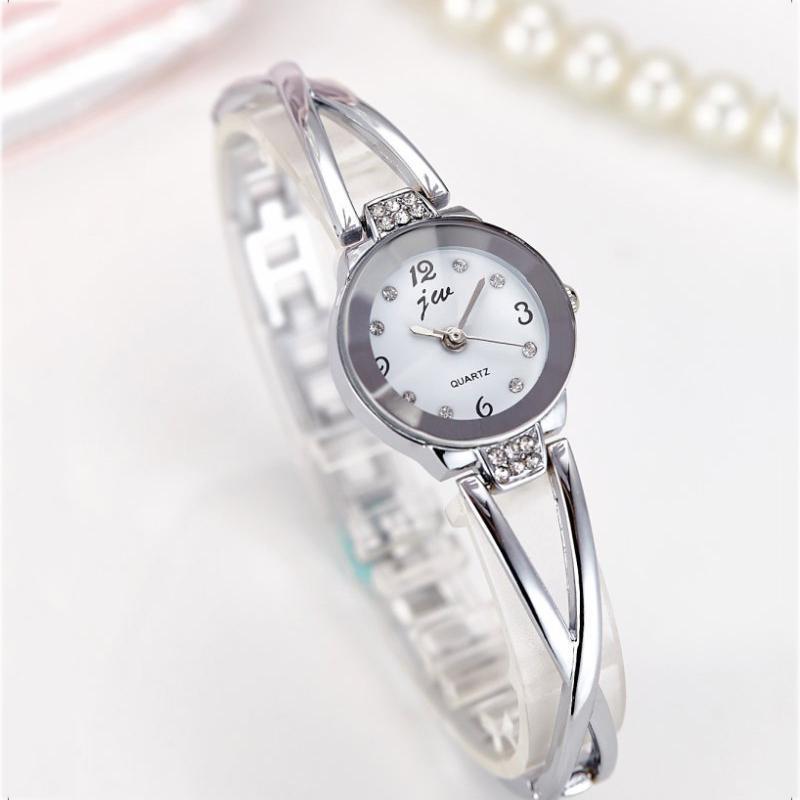 Damen-Armbanduhr, luxuriöse Armbanduhr, Edelstahlarmband, elegante Damenuhren, Geschenkuhr weiß