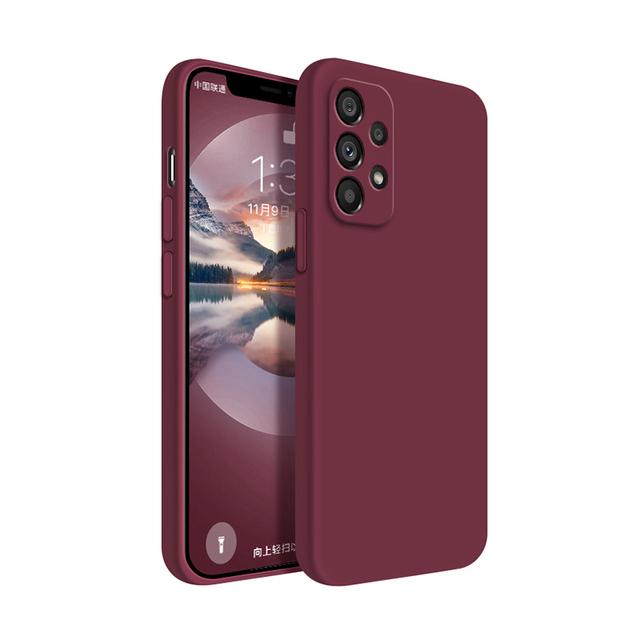 NEUE Flüssigsilikon-Telefonhülle für Samsung Galaxy A71 A72 A22 A31 A32 A42 A50 A52 A21S A13 A23 A33 A53 A54 A73 5G-Abdeckung For A50( 4G) himbeere