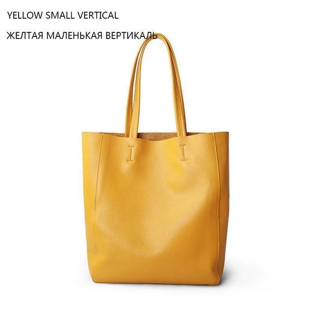 Einfache Casual Leder Frauen Schulter Tasche Luxus Marke Designer Echtes Leder Dame Handtaschen Computer Tasche Große Weibliche Totes Tasche