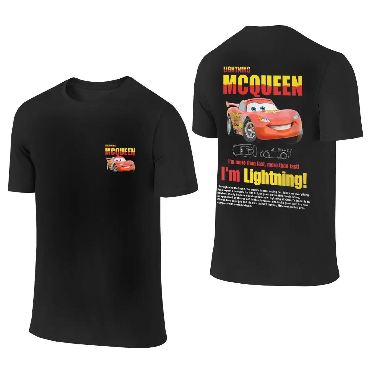 Sommer Lightning McQueen und Sally T-Shirt für Paare Mcqueen Sally T-Shirts Beidseitiger Druck T-Shirt für Damen Herren Baumwolle Oversized Kurzarm S violett