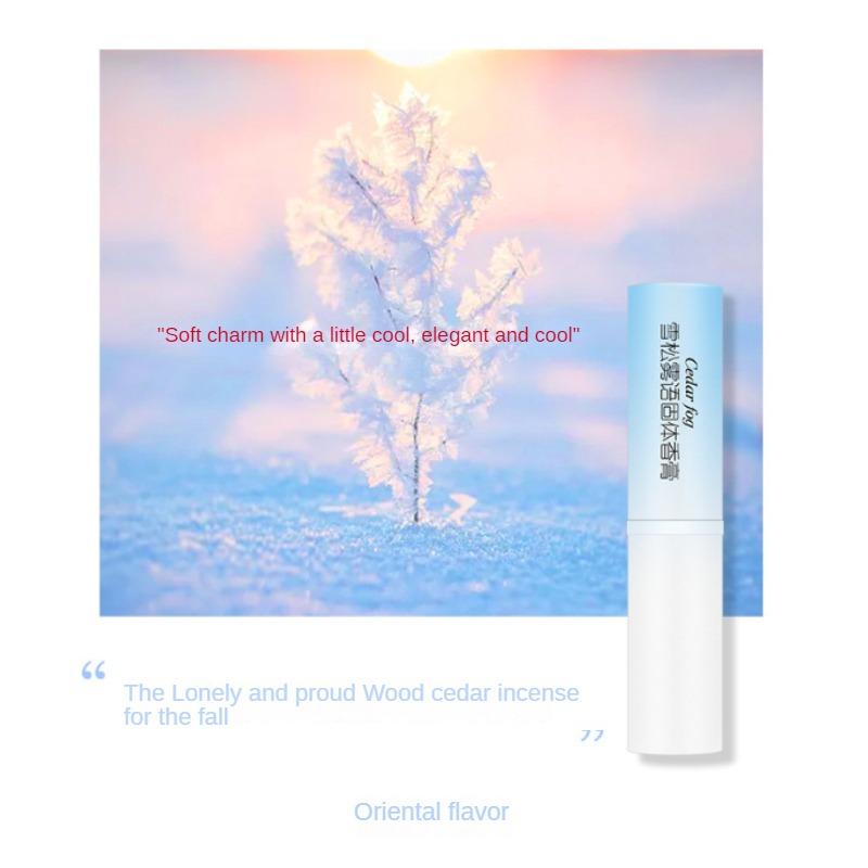 Festes Balsamparfüm, langanhaltender Duft, natürlich frischer und leichter Duft, tragbar und leicht zu transportieren 4#Cedar Story