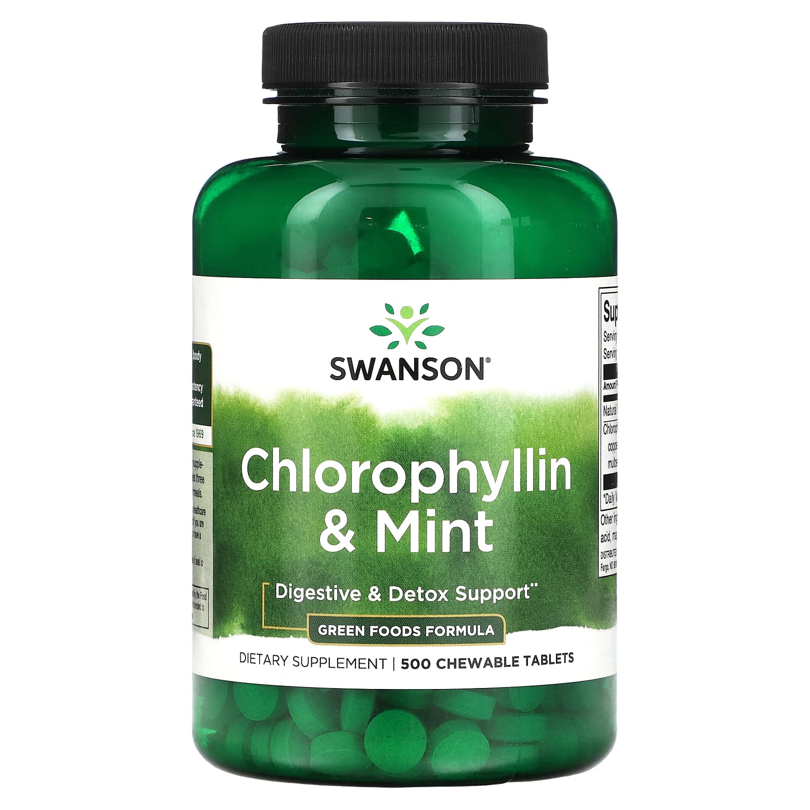 Chlorophyll & Minze, Kaubar 500 Tabletten