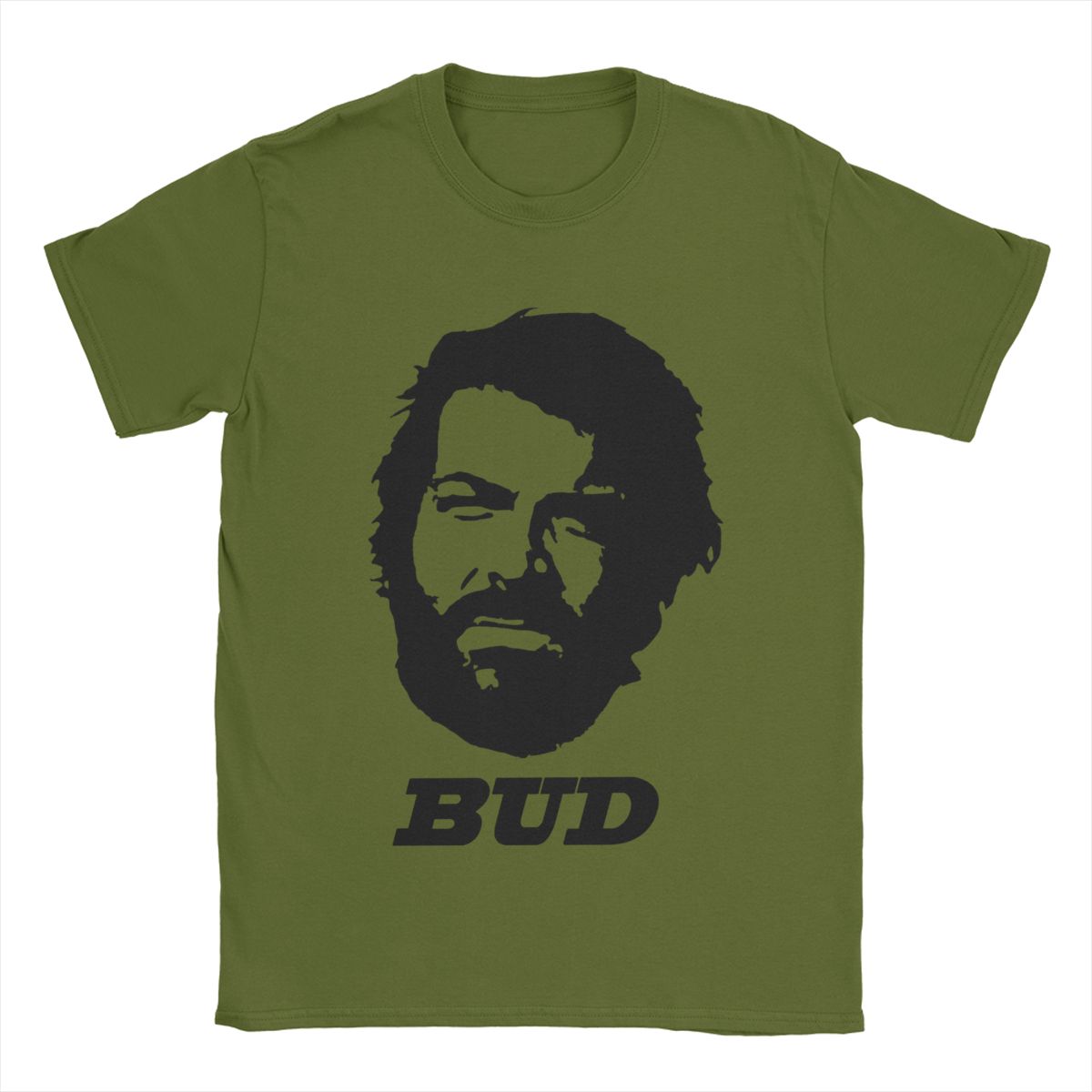Herren T-Shirts Bud Spencer Neuheit Reine Baumwolle T-Shirts Kurzarm T-Shirts Rundhals Kleidung Geschenkidee 3XL black