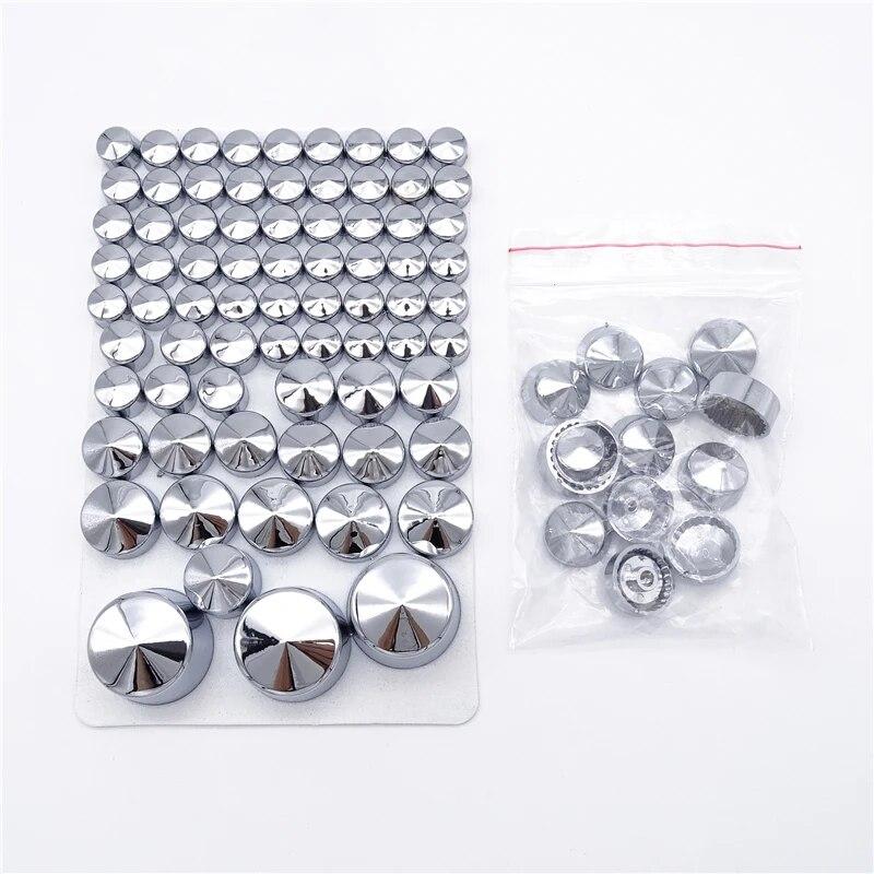 1 Set Motorrad-Schraube, Chrom-Bolzendeckel, Abdeckkappen-Set für Harley-Davidson Dyna Glide TWIN CAM 1991–2013, Motorrad-Zubehör silber