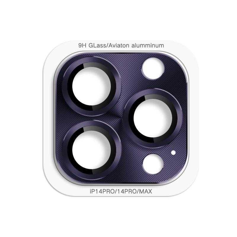 Kameraobjektiv Metallschutzglas für iPhone 11 12 14 13 Pro Max 13 Mini Rückseite Objektivdeckel für iPhone 14 Plus Vollständige Abdeckung Schutzhüllen For iPhone 12 violett
