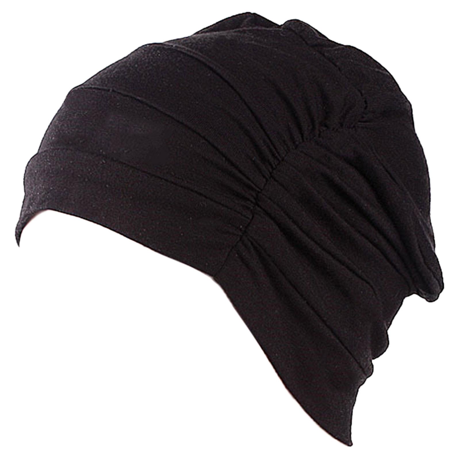 Bequeme Chemo-Mütze, Chemo-Hüte für Frauen, weiche Krebs-Haarausfall-Skullies-Mütze, Krebs-Kopfbedeckung, Kappe unter der Mütze schwarz