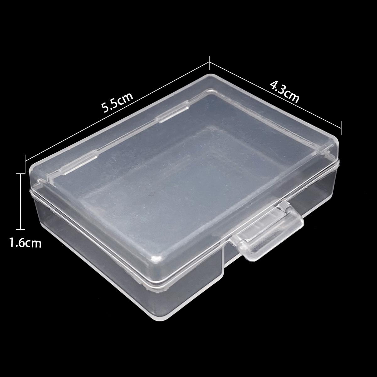 Einstellbare Schmuck Aufbewahrungsbox Kunststoff PVC Aufbewahrungsbox Halter Fall Transparent Schmuck Werkzeug Tragbare Organizer Container 5.5x4.3x1.6cm 2pcs