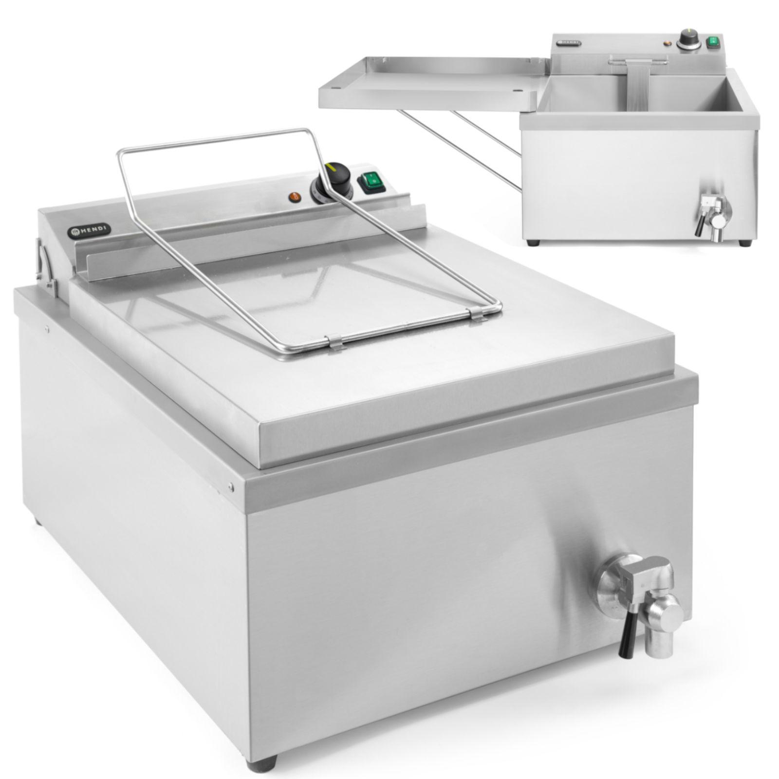 Fritteuse Fritteusenmaschine zum Frittieren von Fisch Donuts mit Korb 12 l 3500 W Hendi 205914