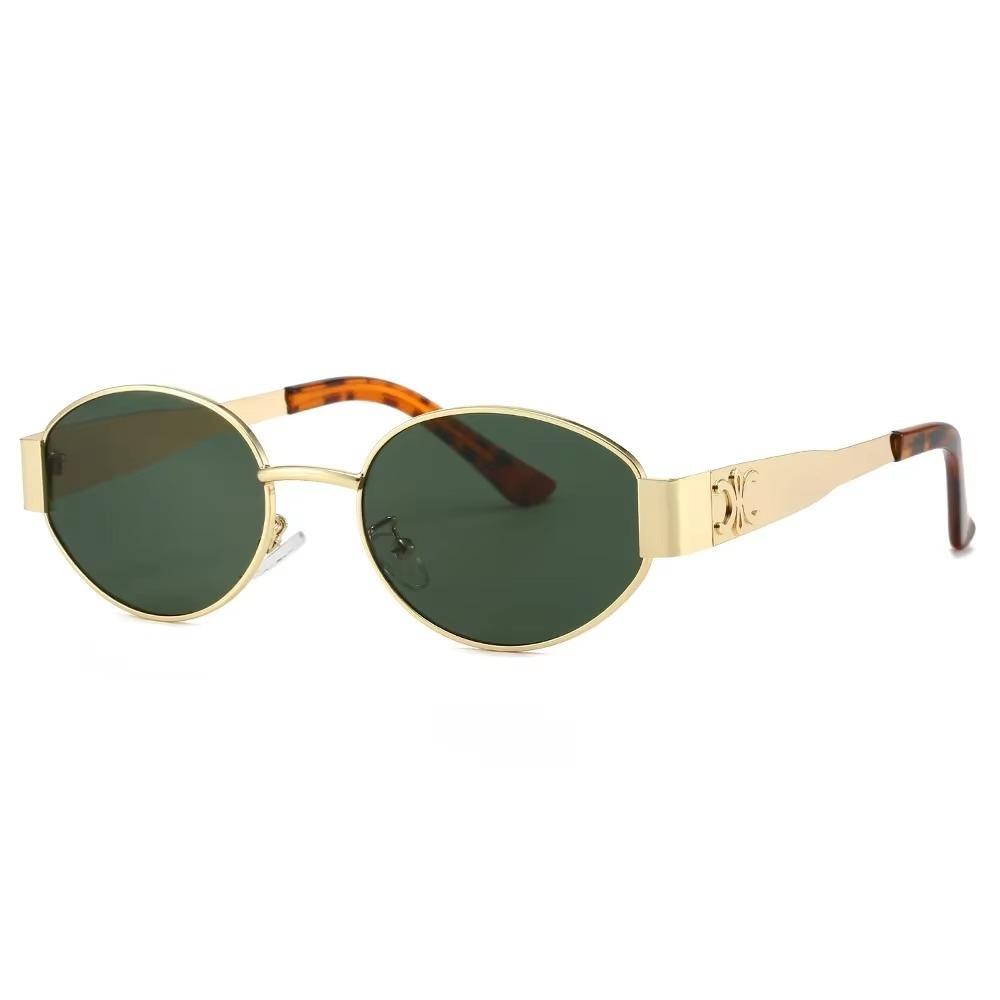 Luxus-Sonnenbrillen aus Metall für Damen und Herren, Unisex-Designer-Mode-Sonnenbrillen, ovale Unisex-Modebrillen