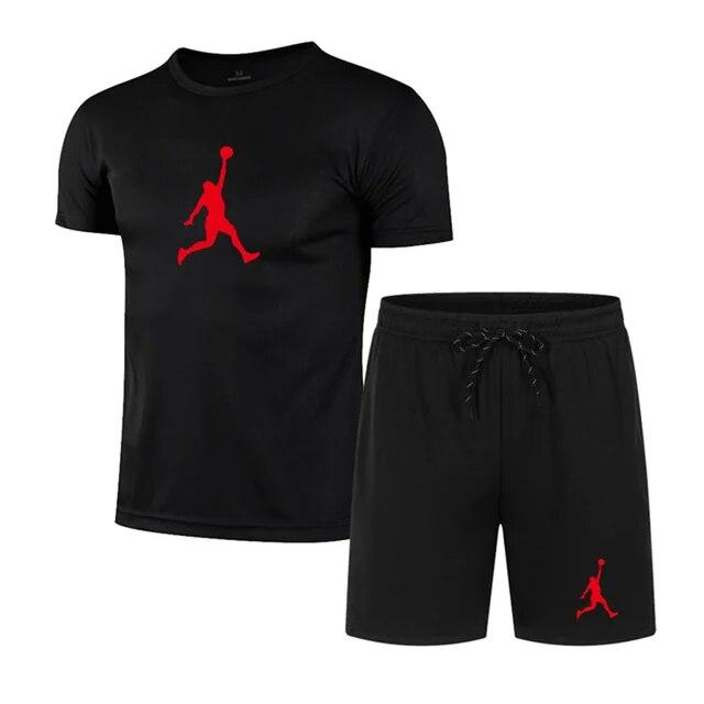 Sommer Beliebte männer T-shirt + shorts Anzug Männer Sport Anzug Druck Lässige Mode Kurzen ärmeln T-shirt Set Männer jogger Anzug Set XL