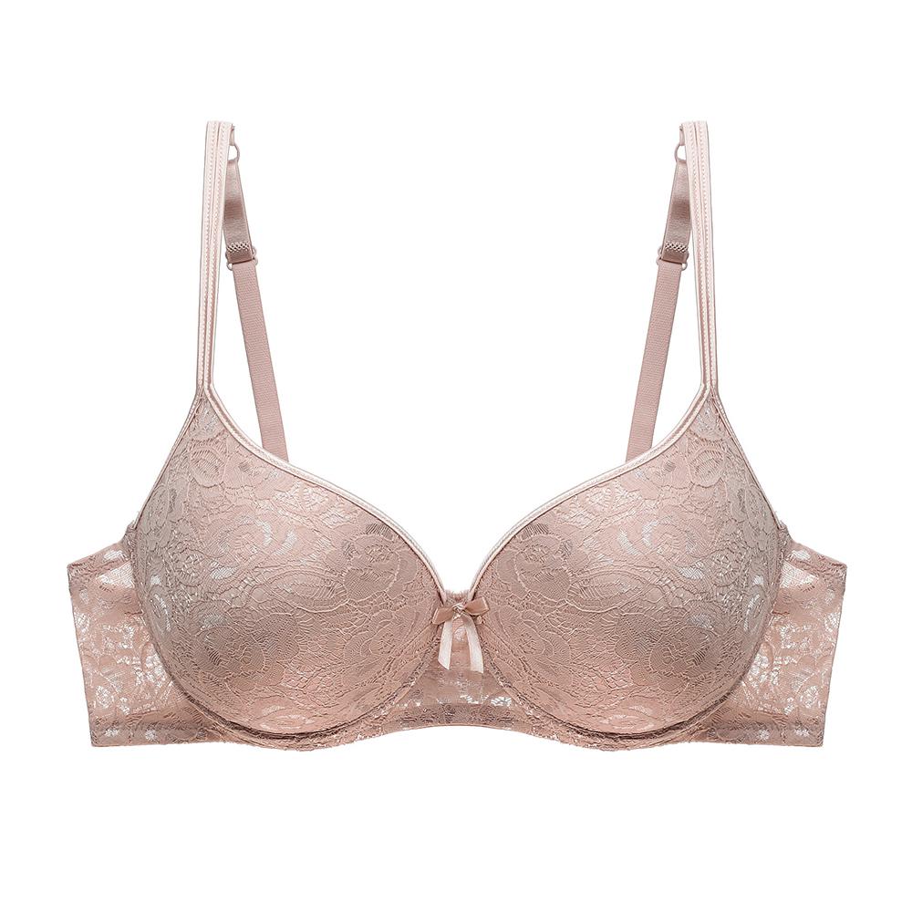 Artdewred Sexy Push-Up-BH Plus Size Damen BH Büstenhalter Plunge Dessous BHs für Damen Unterwäsche 105D beige