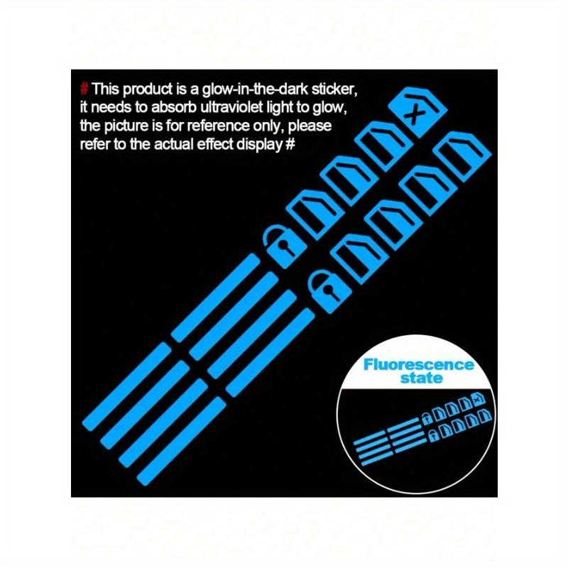 1 Satz Auto Fensterknopf Leuchtende Aufkleber Auto Fluoreszierende Autoaufkleber Selbstklebende Nachtsichtbarkeitsaufkleber Auto Fenster Türschalter Fluoreszierend Blue bunt