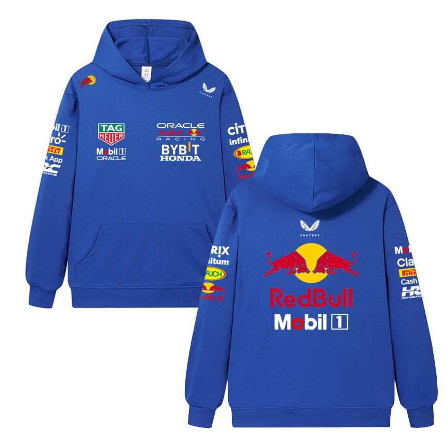 F1 Rennanzug, Red Bull Verstappen Team Uniform, Frühjahrs- und Herbst-Hoodie L blau