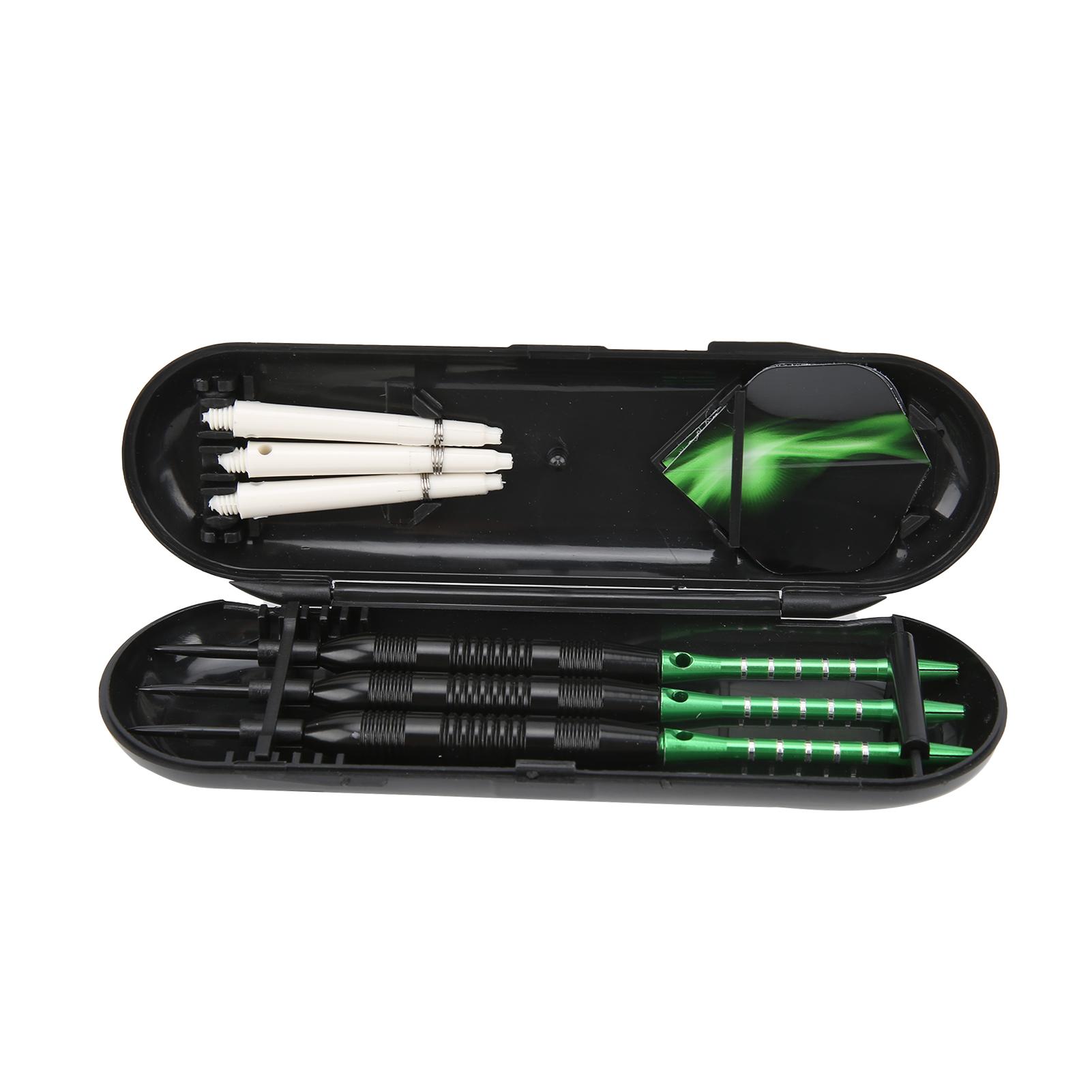 3 Stück Stahlspitzen-Darts Indoor-Sportspiele 23g Hard-Darts Schäfte Wing Flights Zubehör Grün