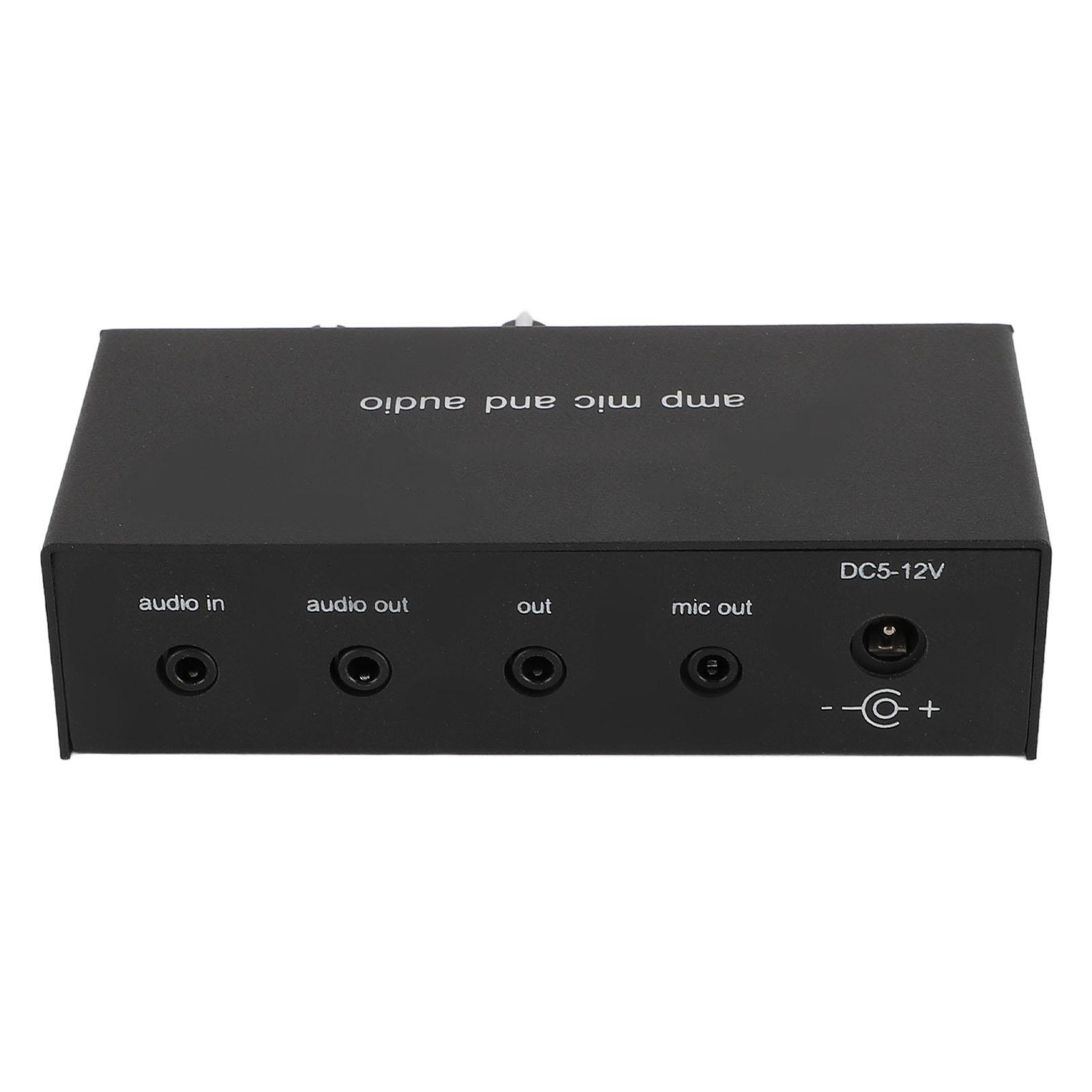 Stereo-Sound-Vorverstärker Aluminium 3 Ausgangsanschlüsse 6,5 mm Dynamisches Mikrofon 3,5 mm Mikrofon