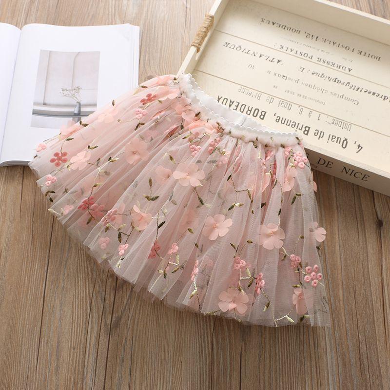 Kinder Flauschigen Kurzen Rock Mesh Dreidimensionale Blütenblatt Schmetterling Prinzessin Rock Mädchen Leistung Halben Rock 110