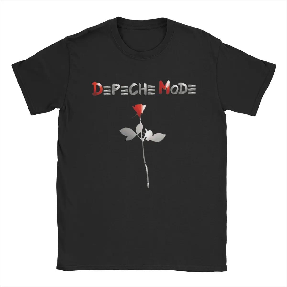 Depeches Coole Moden T-Shirts Herren Reine Baumwolle Vintage T-Shirts Rundhals T-Shirts Kurzarm Tops Erwachsene S schwarz
