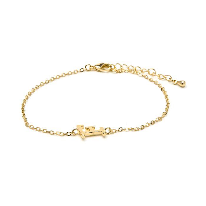 Armband Luxenter, 18 Karat Gelbgold-Finish - Alphabet gold