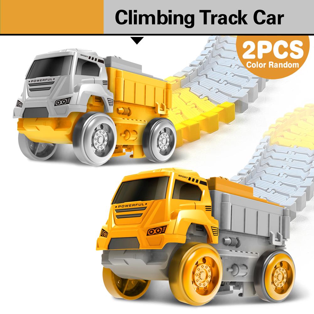 Space Track Spielzeug Magisches Kletterndes Elektrisches Ingenieurwesen Rennwagen Spielzeug Biegsame Flexible Rennstrecke Autos Zug Spielzeug Für Kinder Geschenk gray