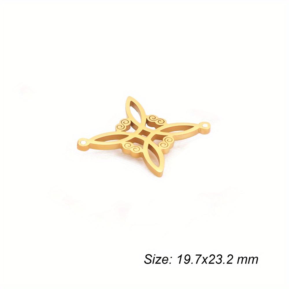 Hexenknoten Amulett Anhänger Zubehör, Handgemachtes DIY Hexenknoten Zubehör, Kreative Geschenkideen und Modische Dekorative Accessoires. gold