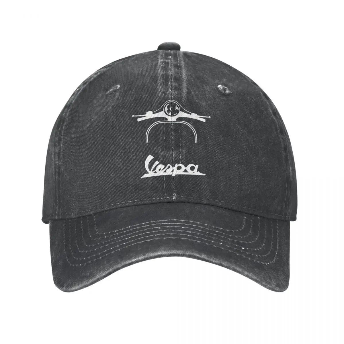 Maglietta Vespa Piaggio Baseball Caps Vintage Distressed Denim Cap Männer Frauen Laufen Outdoor Golf Hüte Kappe Adjustable schwarz