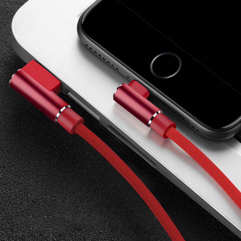 1 2 3 m 90 Grad Schnellladedatentyp C Micro-USB-C-Kabel für Samsung Huawei Xiaomi Oneplus OPPO Typ-C-Ladegerät langes Mobiltelefon-Drahtkabel Micro USB - 2m rot