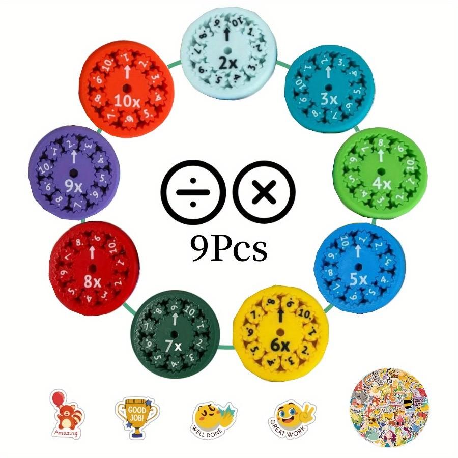 Mathematik Fidget Spinner, Addition und Subtraktion, Multiplikations- und Divisions-Spinner, Mathematik Fidget Spielzeug mit Bonus-Aufklebern für Kinder, Cooler Mini Mathematik Spinner Multiplication and Division