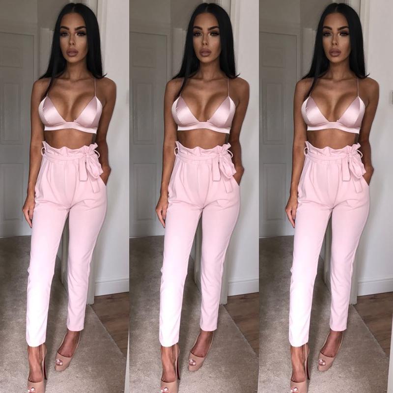 Hosen Frauen Bleistift Hosen Stretch Casual Skinny Jeans Hohe Taille Jeans Hosen M rosa