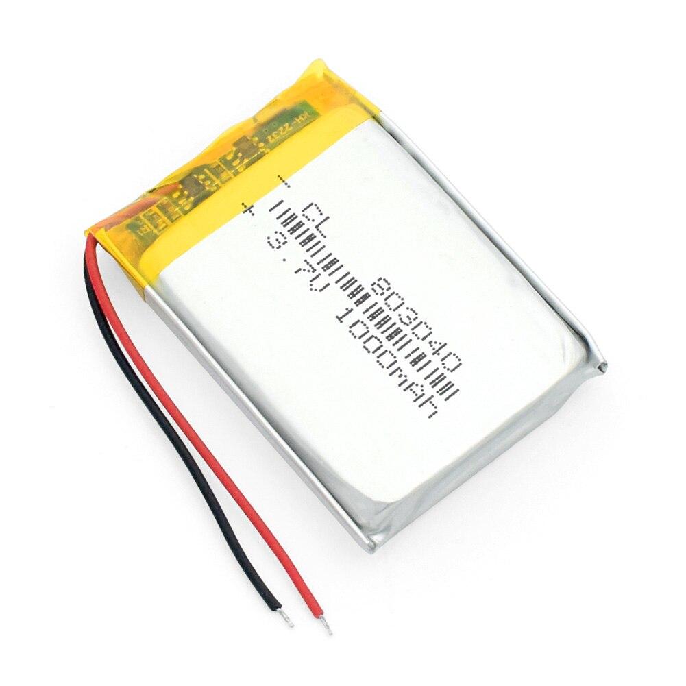 Wiederaufladbarer LiPo-Akku 803040 3,7 V 1000 mAh | Kompatibel mit Lautsprechern, Bluetooth-Geräten, GPS, Drohne Radiofly Space Kondor grau