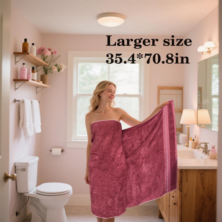 Extra Großes Badetuch 90x180cm - Premium Bambusfaser, Ultra Saugfähig & Schnelltrocknend, Luxuriöses Badetuch für Spa, Hotel, Heimgebrauch white