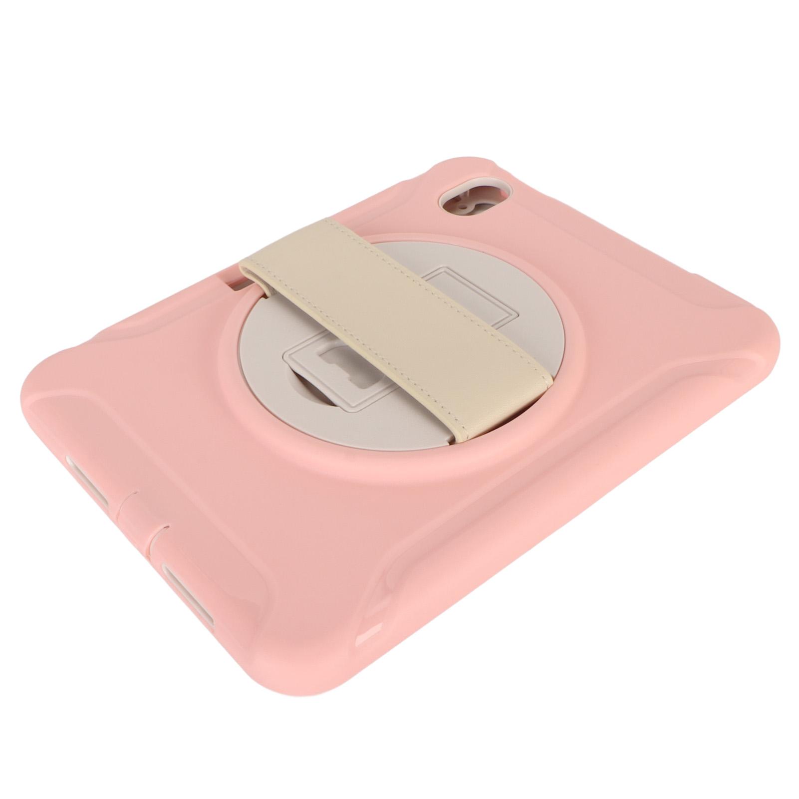 Tablet-Hülle Multifunktion Stoßfest Hohe Härte Tablet-PC-Hülle mit Stifthalterung Riemen Ständer für rosa