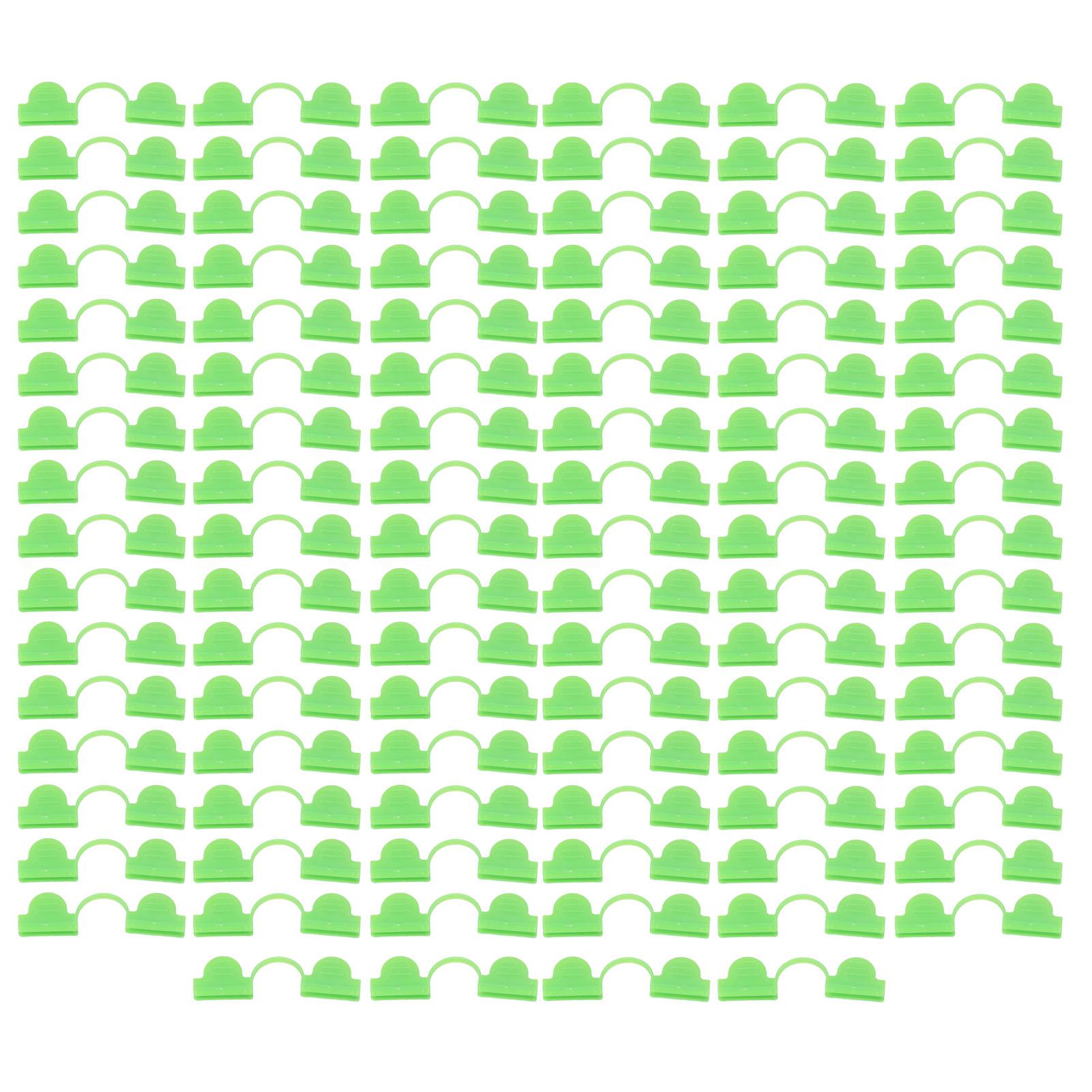 100PCS Gewächshaus Clamp Kunststoff Doppel Kopf Schattierung Garten Hoop Gewächshaus Clip Fiberglas 5mm hellgrüne