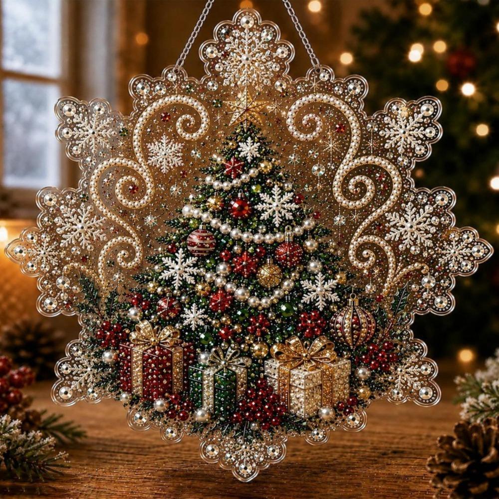 Perlen Diamantmalerei Ornament Diamantmalerei Anhänger Weihnachtsdekoration Style-3