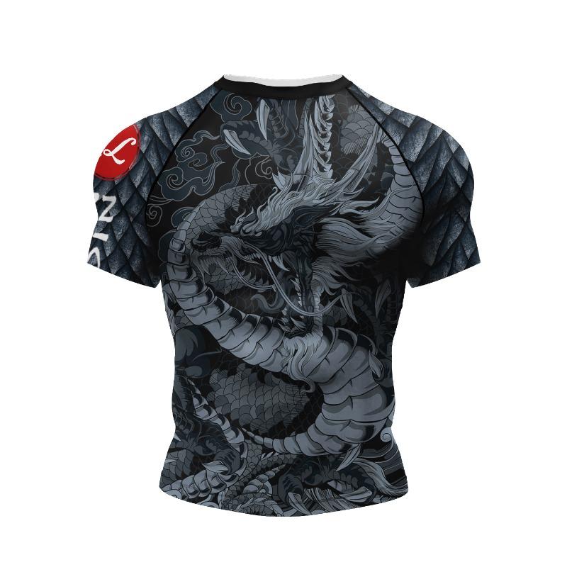 Cody Lundin Kurzarm Rosa Herren Jiu Jitsu BJJ No Gi Rash Guard Sublimation Herren Laufen Training T-Shirts Stretch Fitness T-Shirts M gray