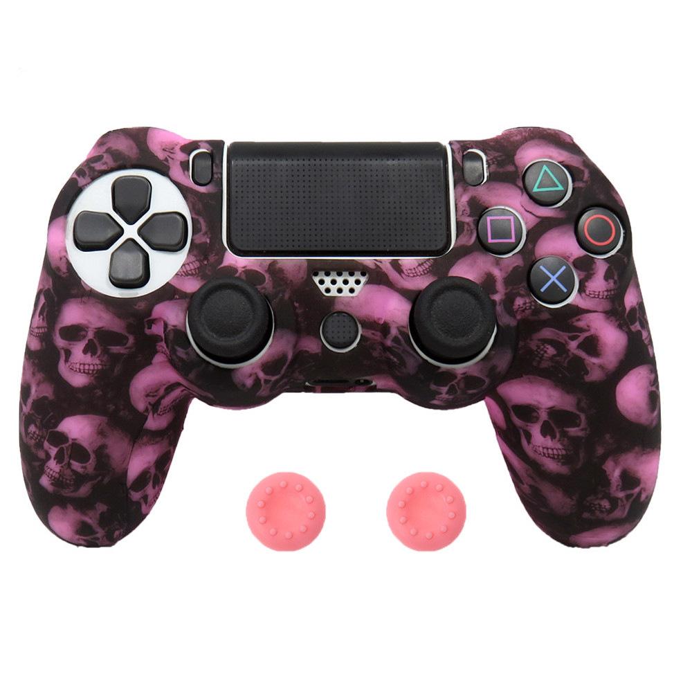 VAORLO Silikon Schutzhülle für SONY Playstation 4 PS4 Controller Gummi Schutzhülle für PS 4 Joystick Gamepad Cap Hüllen