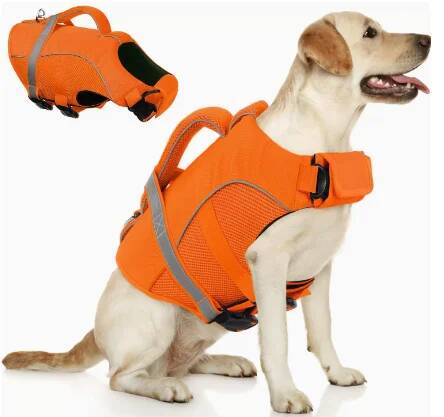 Hohe Schwimmfähigkeit Hundeschwimmweste Verstellbare Sicherheits-Schwimmweste Für Kleine Mittlere Große Hunde Schwimmaktivitäten (as the picture,2XL)