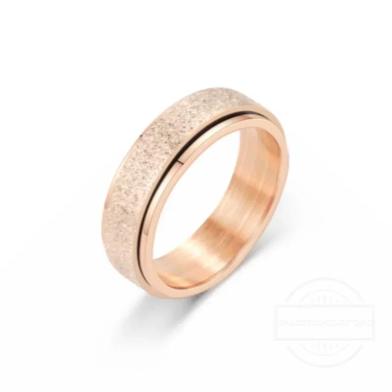 6mm Angst Fidget Spinner Ringe für Männer Glatter Edelstahl Drehender Ring für Frauen Anti-Stress Schmuck Geschenk 11