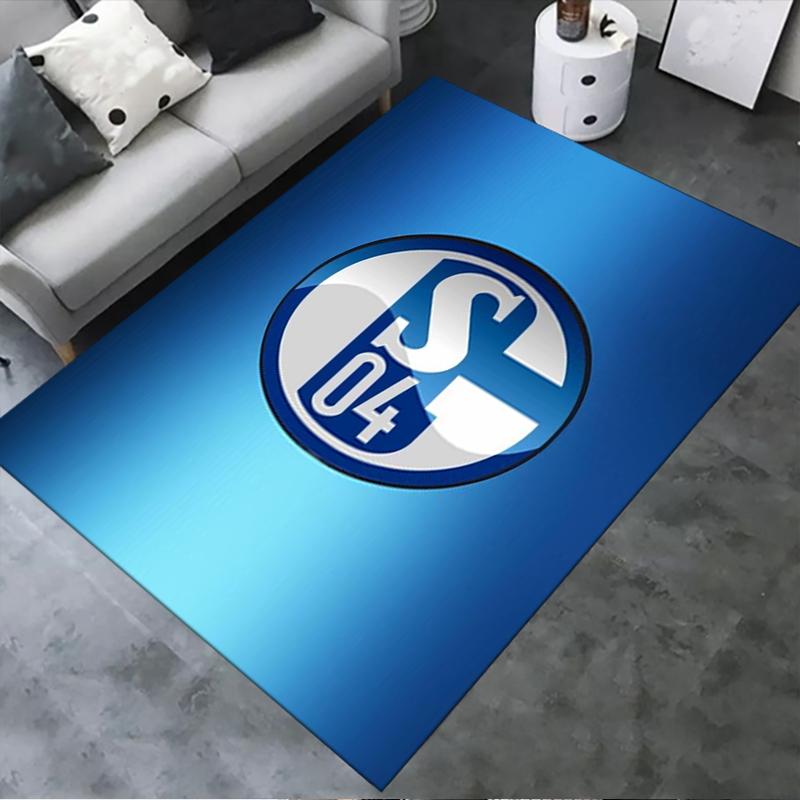 2025 Neuer FC Schalke 04 Teppich für Wohnzimmer Schlafzimmer Zuhause Sofadekoration, Kinder spielen Rutschfeste Fußmatte50 40x60cm( 15x23in )