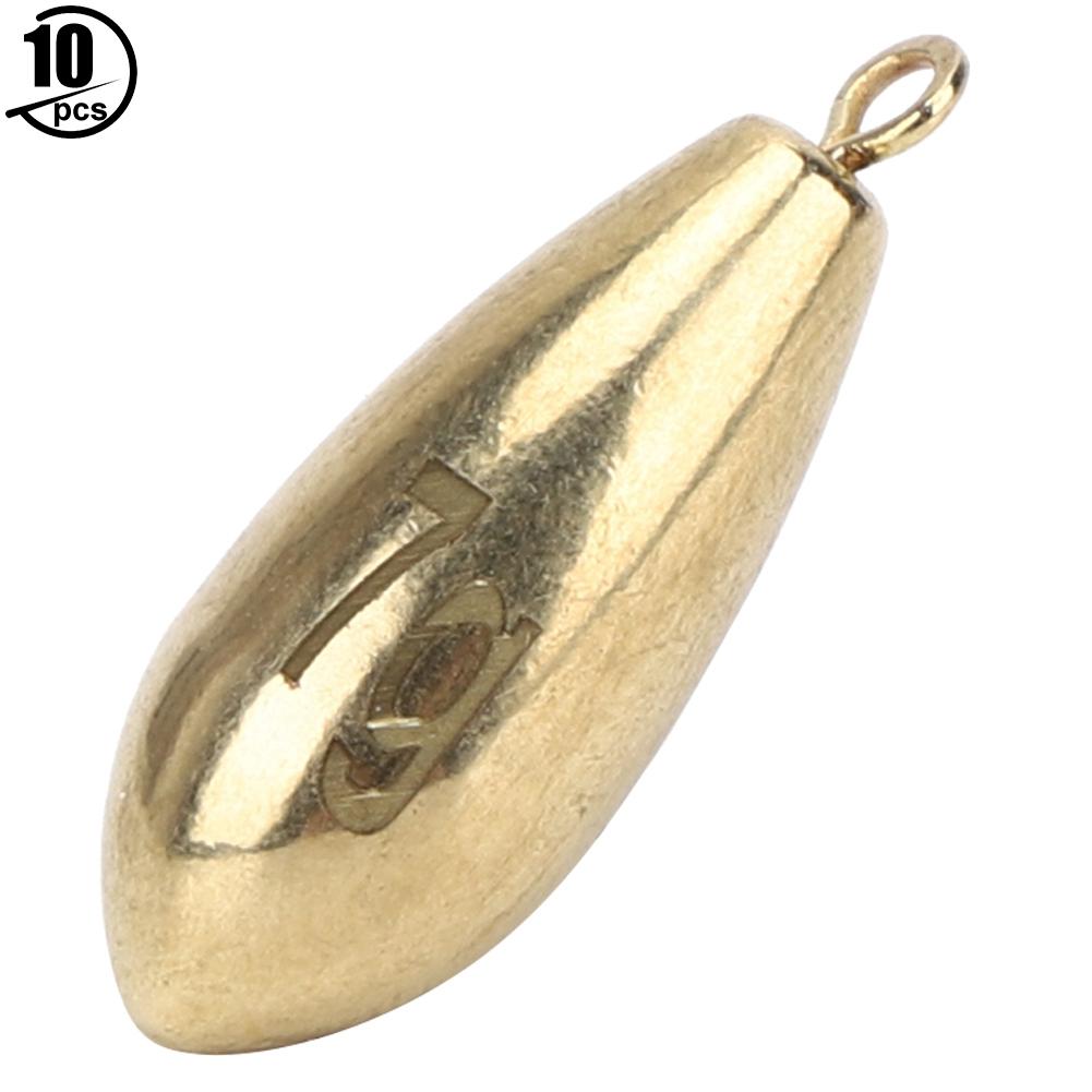 10 Stück Tragbare Wiederverwendbare Drehbare Angelbleie Gewichte Taktisches Zubehör Golden7g