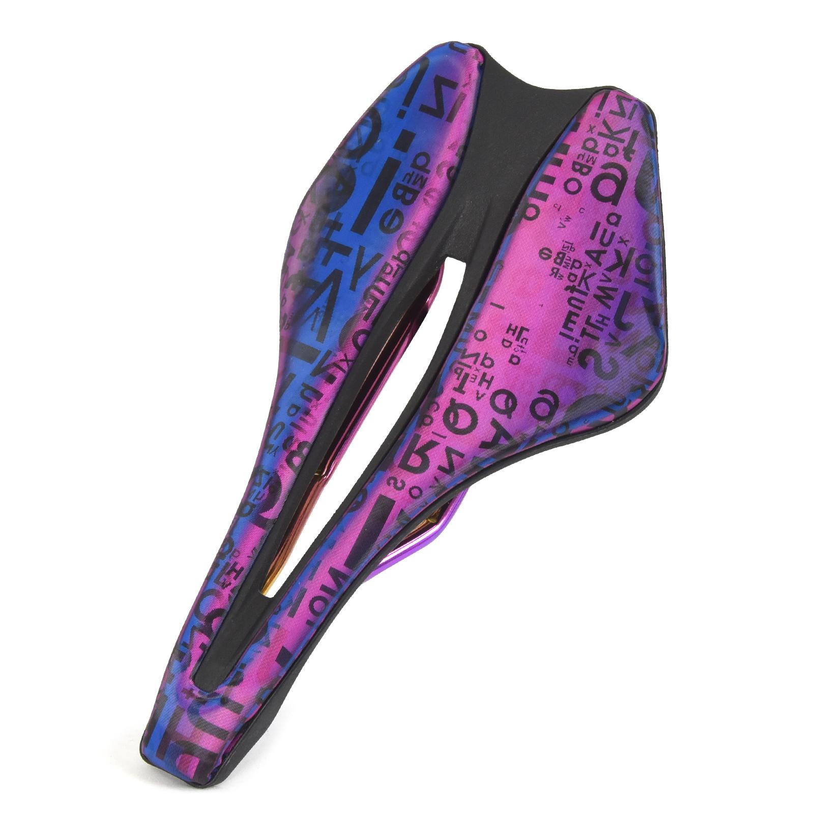 Chameleon Sattel Straße 195g Fahrradsattel Bunt Leicht Universal 7*7mm Streben Geeignet für Rennrad/Mountainbike Sattel violett